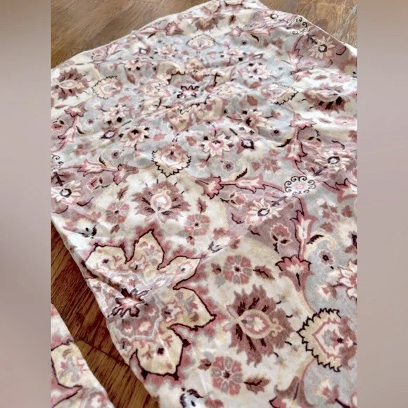 TAHARI King Size Pillow Shams - Velvet Neutral Chinoiserie Paisley Damask - Picture 7 of 13